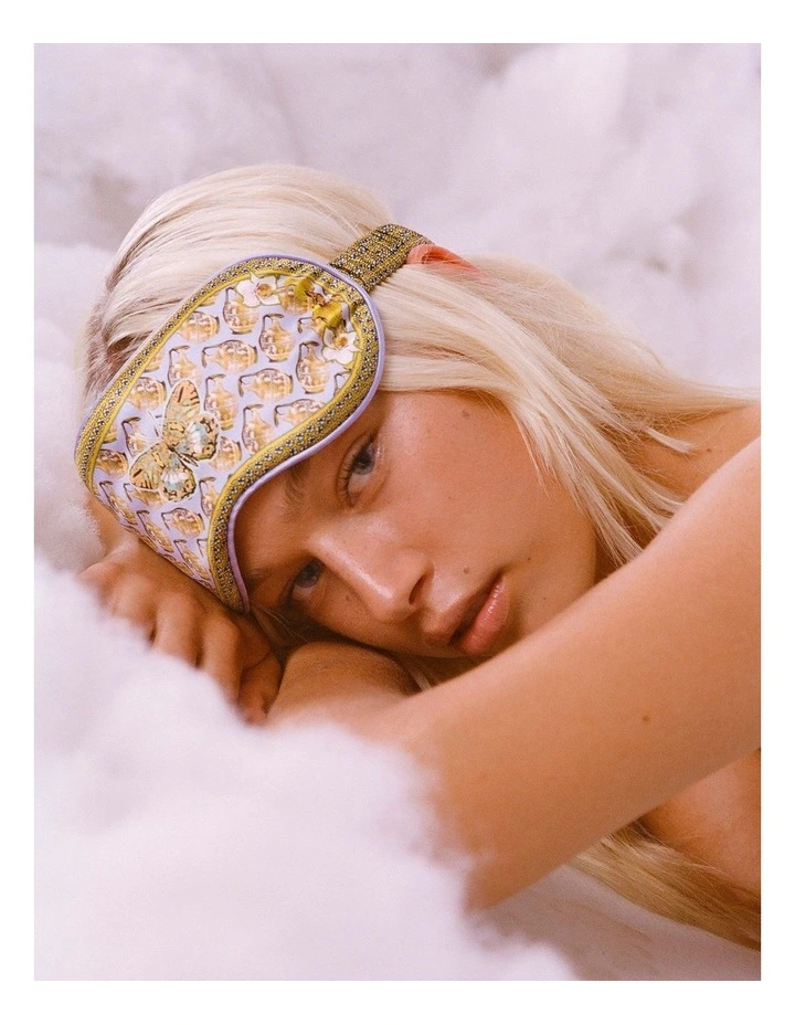 Pure Silk Sleep Mask in Zodiac Aquarius image 6