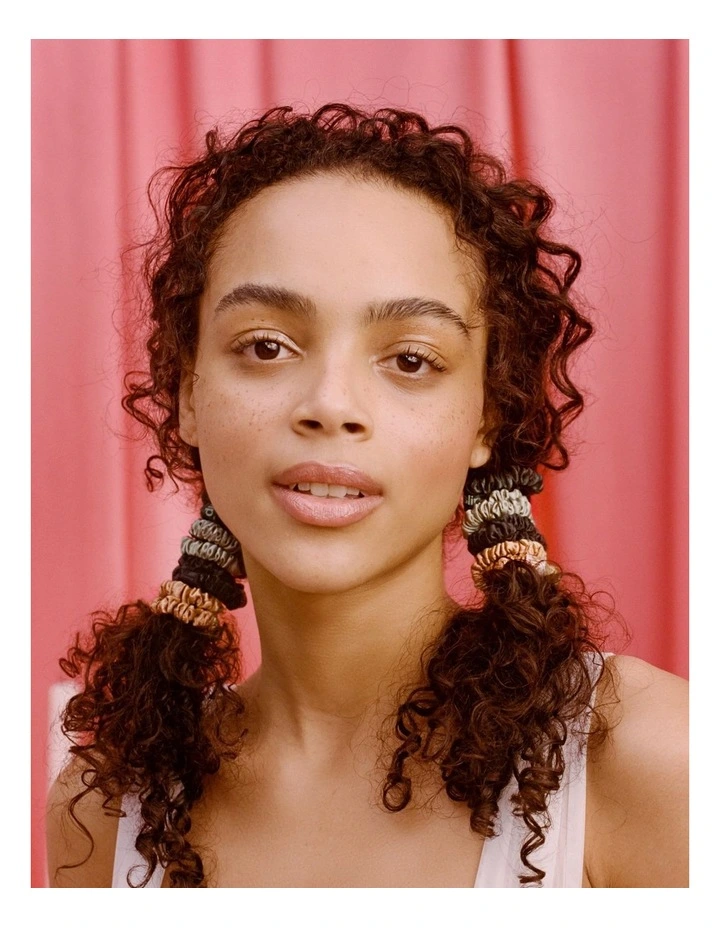 Pure Silk Skinny Scrunchie Ornament in Multi image 5