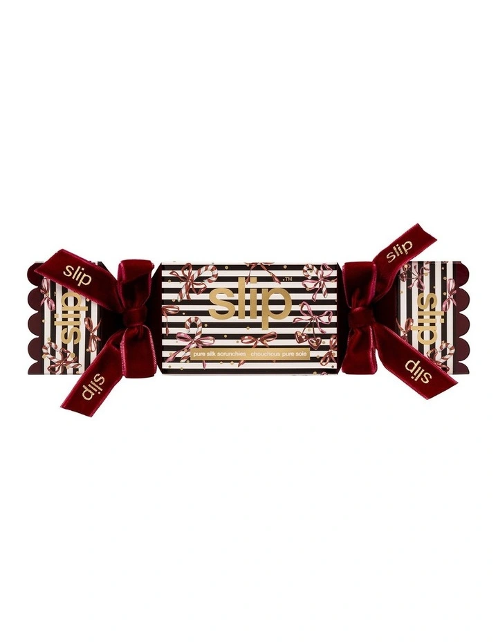 Pure Silk Large Scrunchie Cracker Set of 3 in Sugar Plum image 3