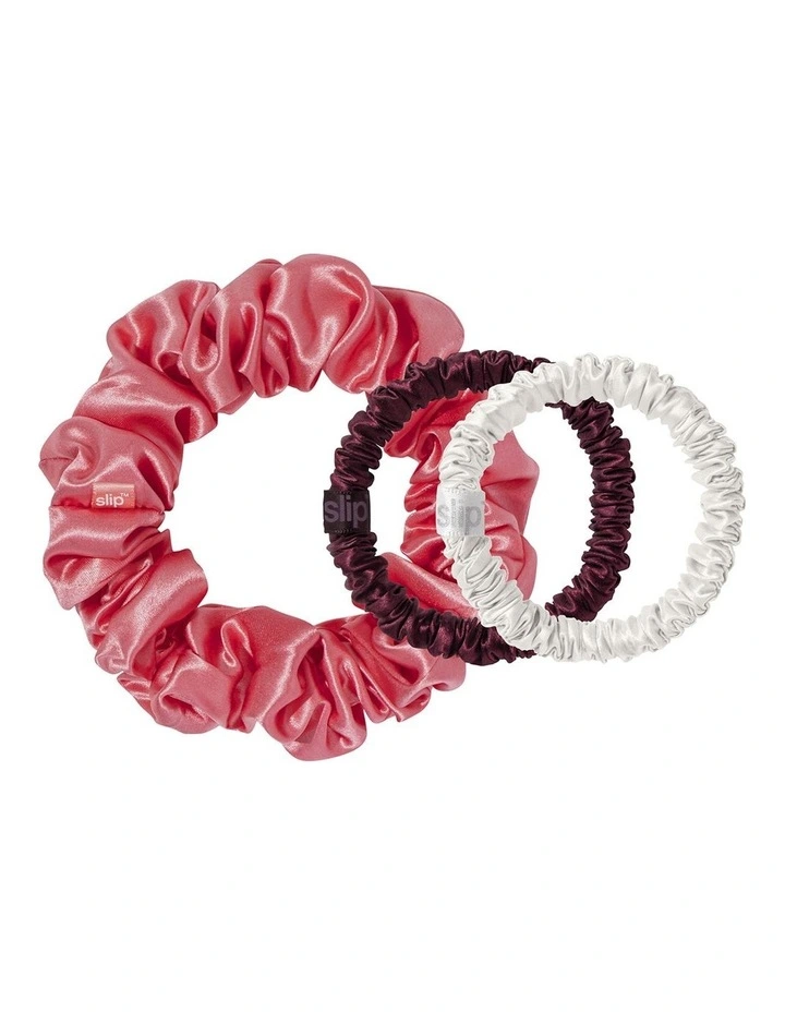 Pure Silk Assorted Scunchie Cracker Set of 3 in Sweetheart image 2