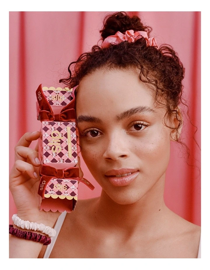 Pure Silk Assorted Scunchie Cracker Set of 3 in Sweetheart image 5