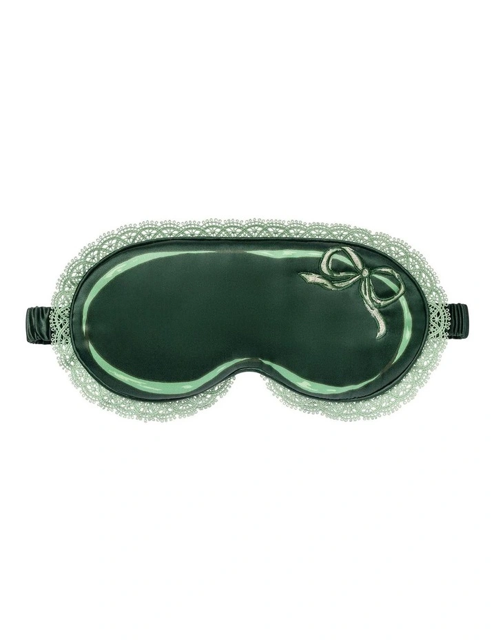 Pure Silk Beauty Sleepover Set with Lace Trim in Peppermint Dreams image 4