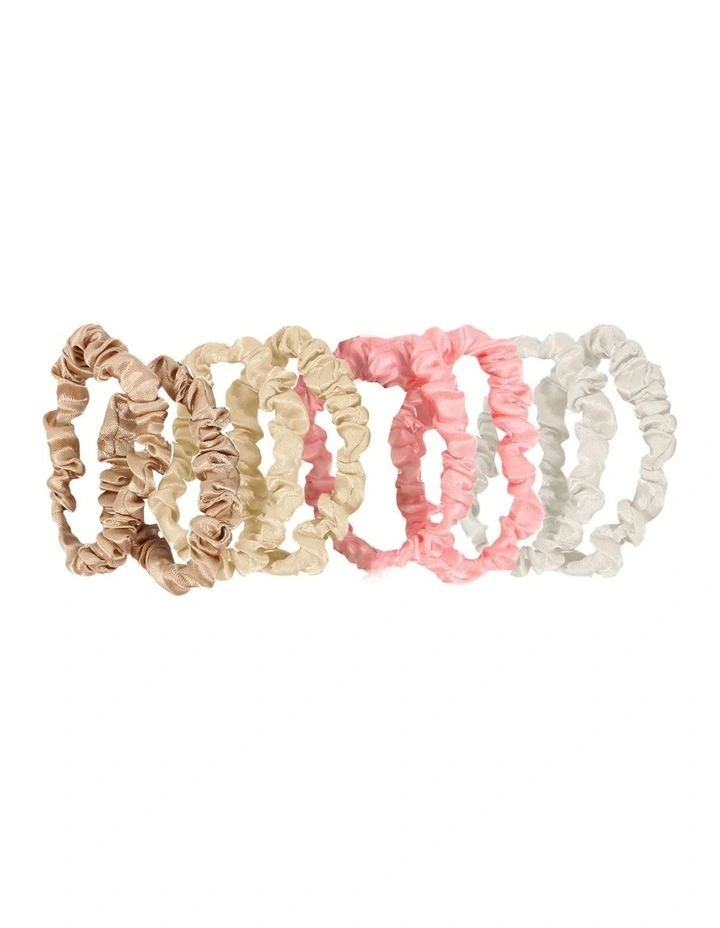 Slim Satin Scrunchie Set Everyday in Neutrals image 2