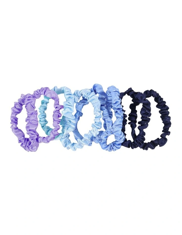 Slim Satin Scrunchie Set Blue Violet image 2
