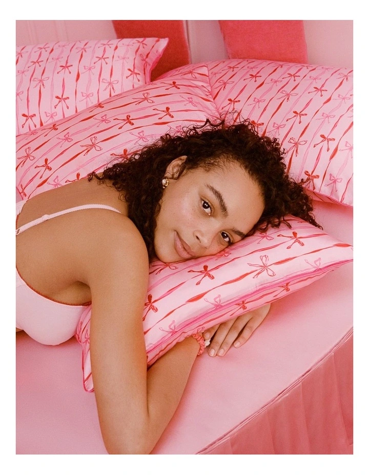 Pure Silk Pillowcase in Strawberry Cupcake image 6