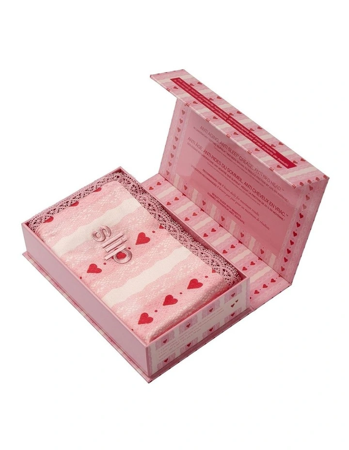 Pure Silk Queen Pillowcase with Lace Trim in Sweetie image 7