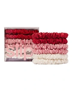 Pure Silk Skinny Scrunchies Set Of 6