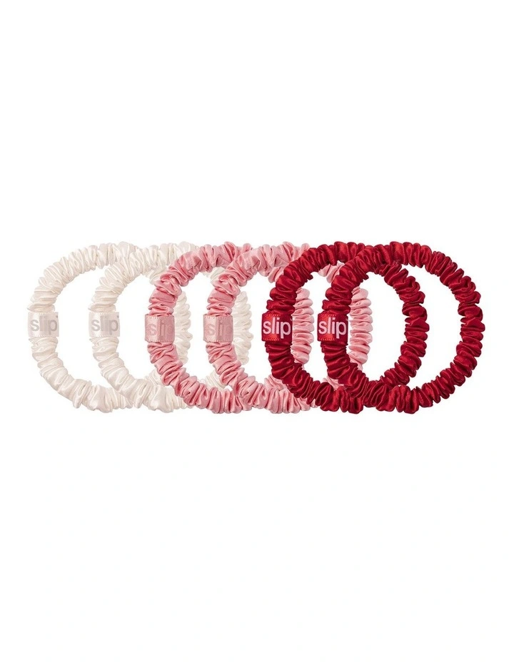 Pure Silk Skinny Scrunchies Set Of 6 image 2