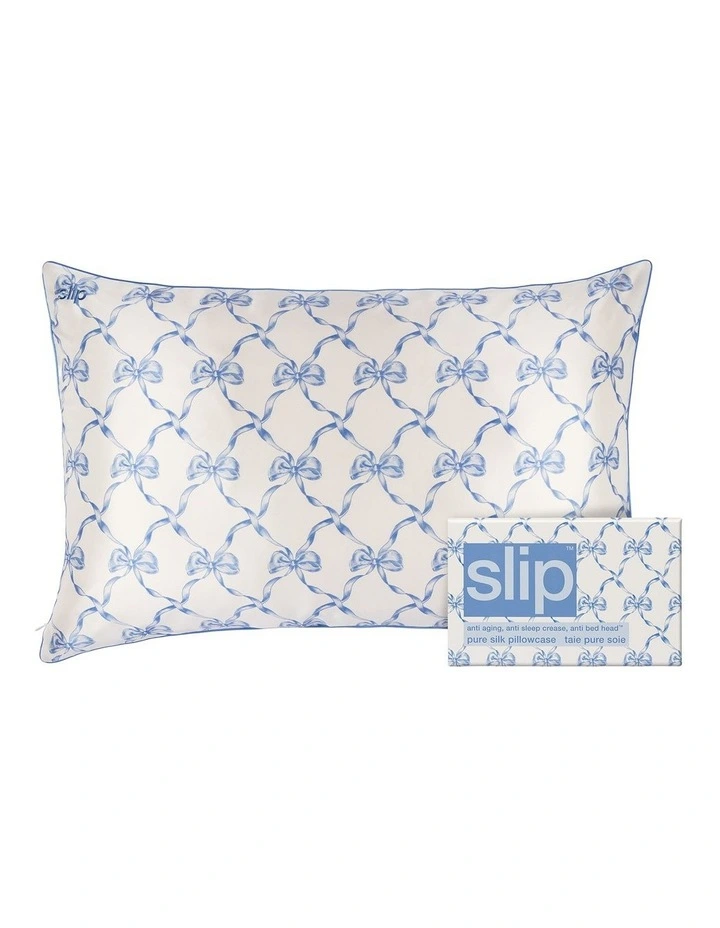 Pure Silk Queen Pillowcase in Bowie image 1