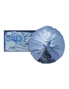 Pure Silk Turban in Cornflower