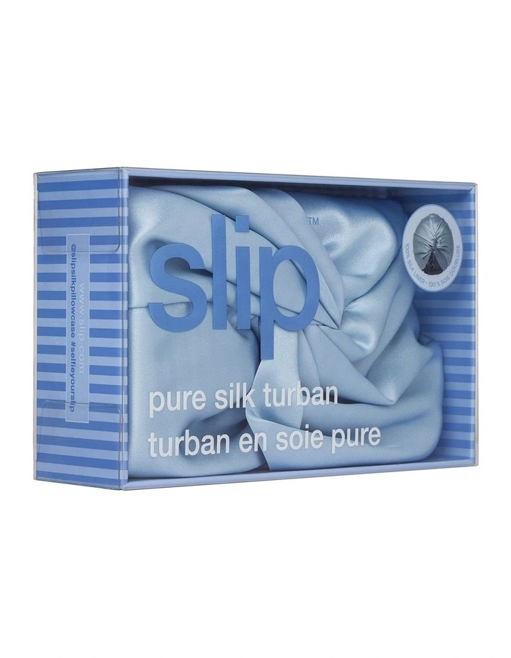 Pure Silk Turban in Cornflower image 5