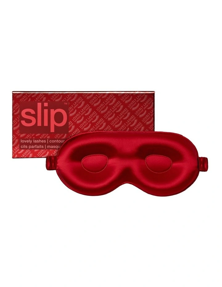 Pure Silk Contour Sleep Mask in Scarlet image 1