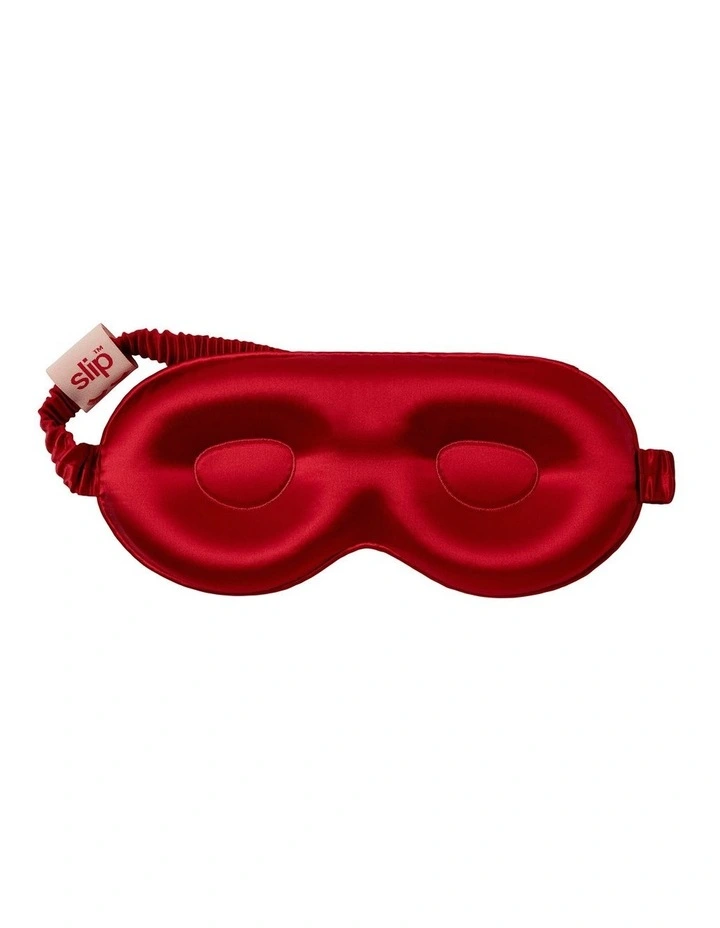 Pure Silk Contour Sleep Mask in Scarlet image 2