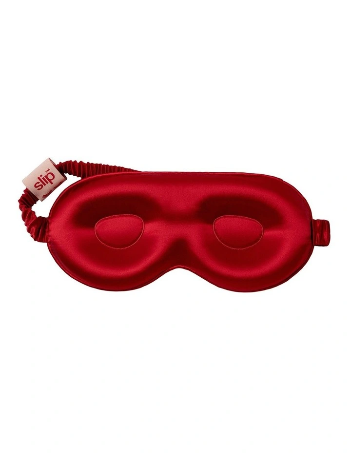 Pure Silk Contour Sleep Mask in Scarlet image 2