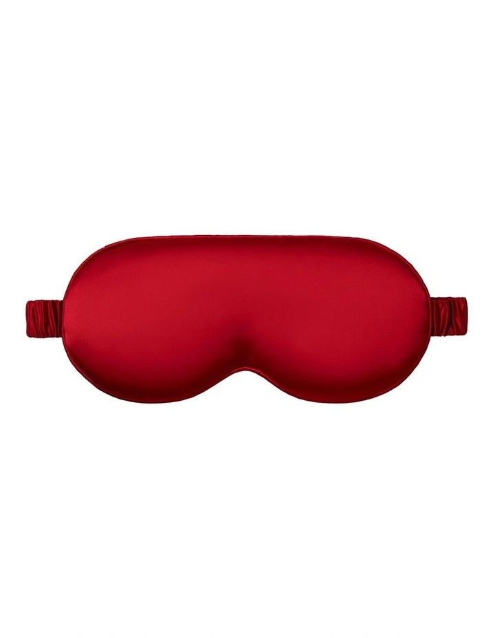 Pure Silk Contour Sleep Mask in Scarlet image 3