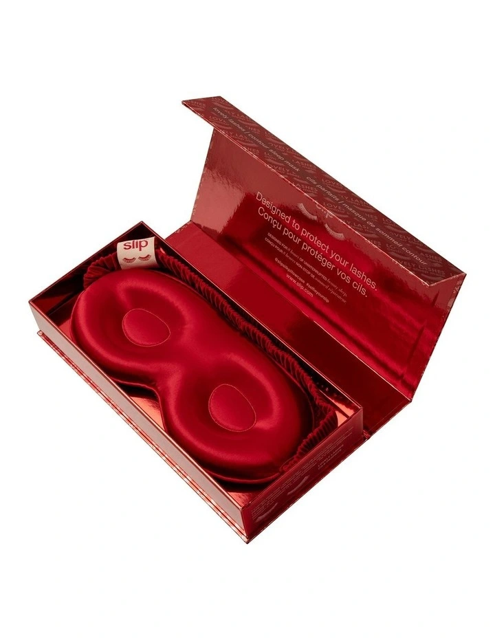 Pure Silk Contour Sleep Mask in Scarlet image 5