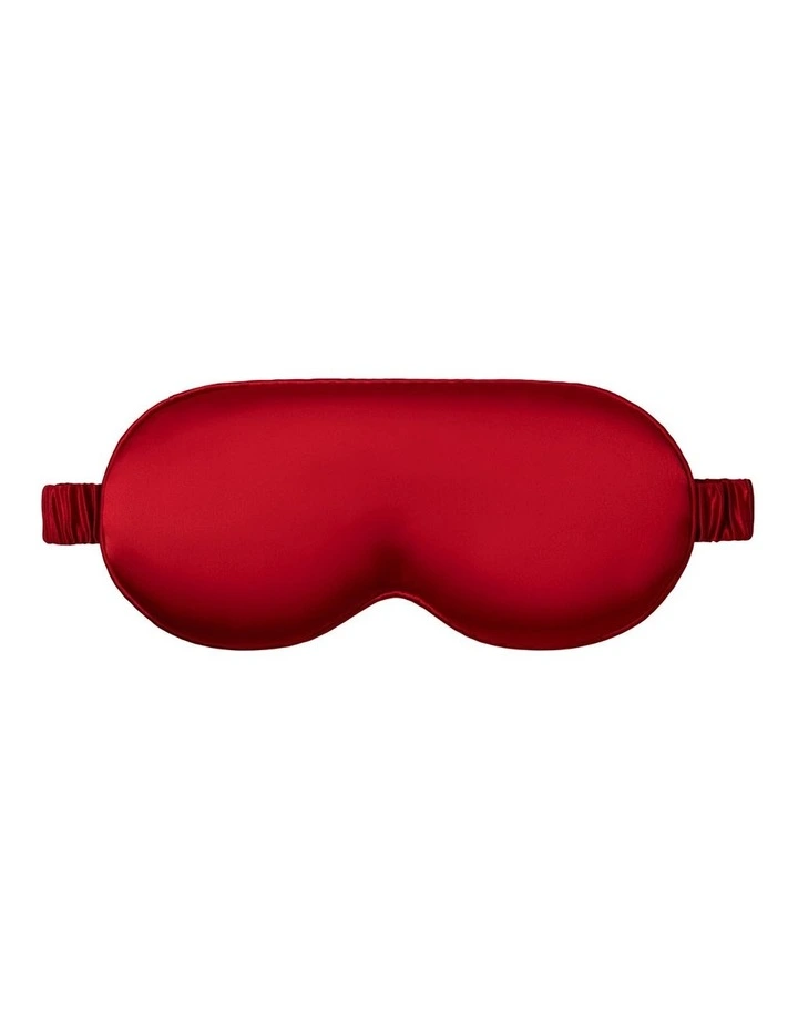 Pure Silk Contour Sleep Mask in Scarlet image 5