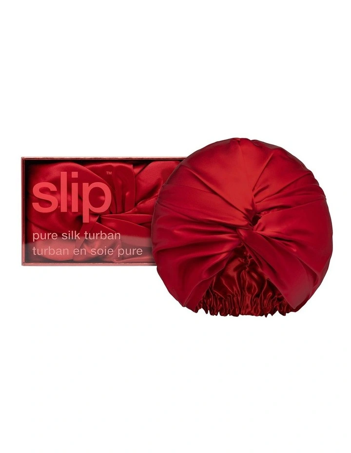 Pure Silk Turban in Scarlet image 1