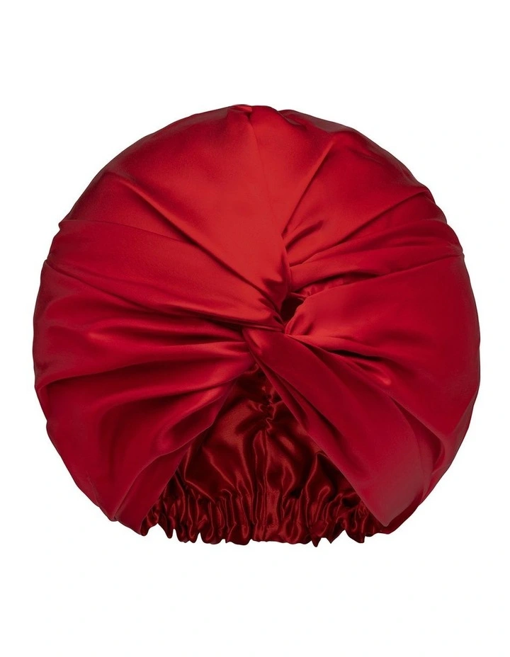 Pure Silk Turban in Scarlet image 2