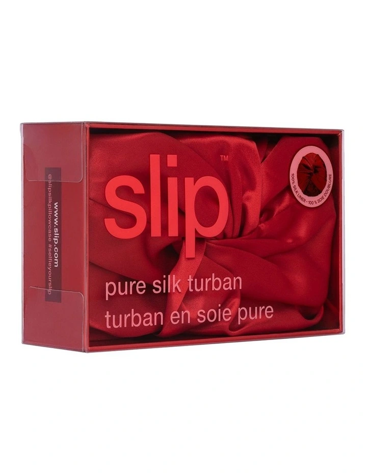 Pure Silk Turban in Scarlet image 5
