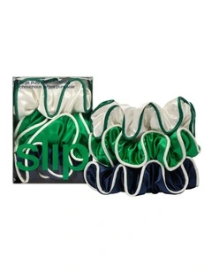 Pure Silk Large Scrunchies Set of 3 in Game Day