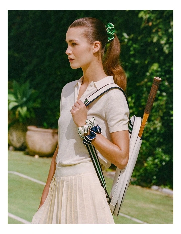 Pure Silk Large Scrunchies Set of 3 in Game Day image 5