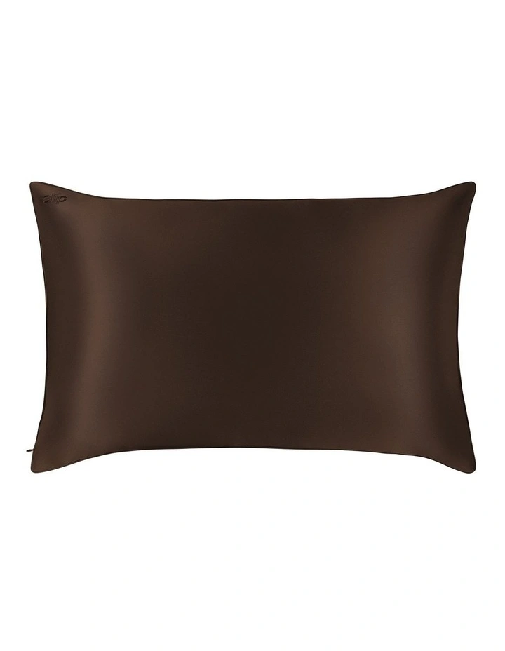 Pure Silk Queen Pillowcase in Chocolate image 2