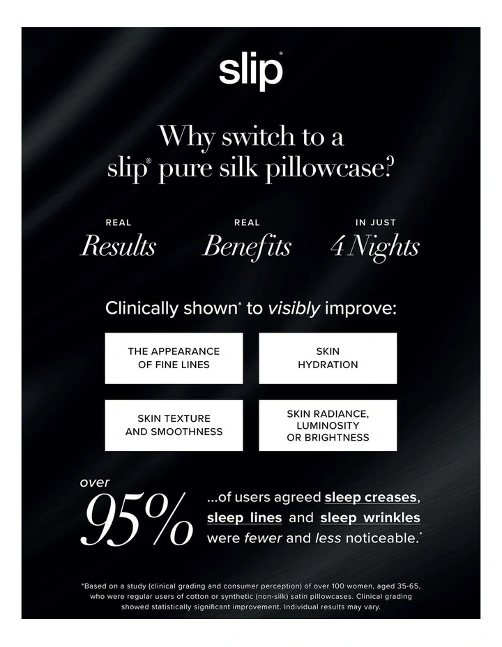 Pure Silk Queen Pillowcase in Evie image 4