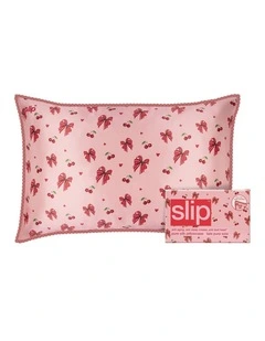 Pure Silk Queen Pillowcase with Lace Trim in Emmie