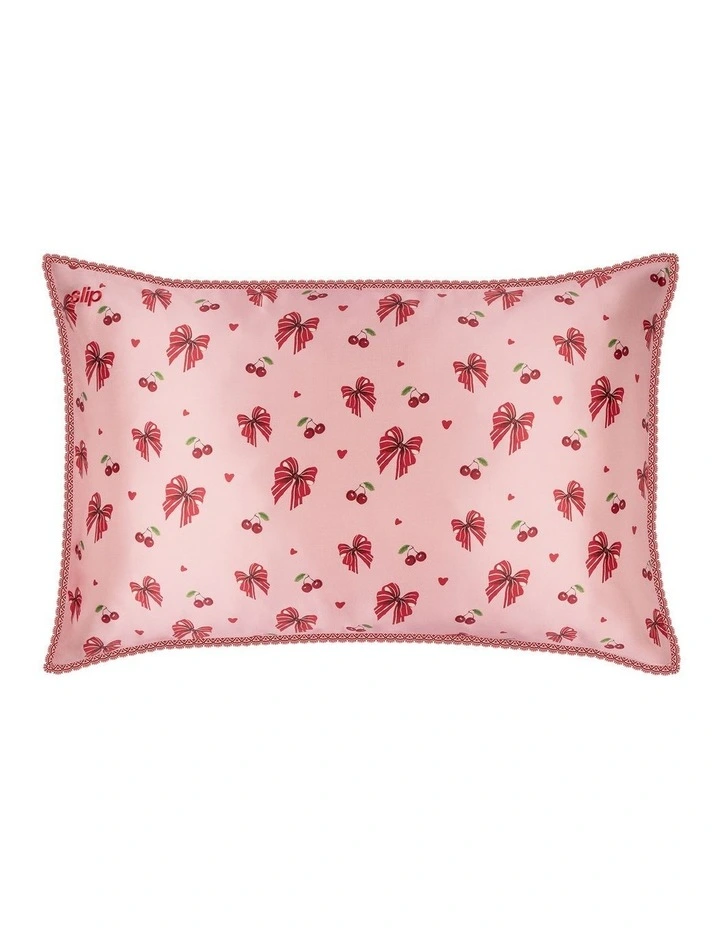 Pure Silk Queen Pillowcase with Lace Trim in Emmie image 2