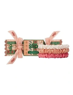 Pure Silk Skinny Scrunchie Trio Cracker in Noelle