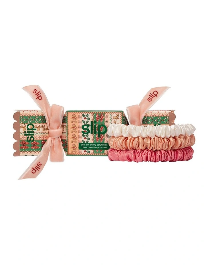 Pure Silk Skinny Scrunchie Trio Cracker in Noelle image 1