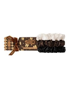 Pure Silk Large Scrunchie Cracker Set of 3 in Beau