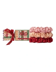 Pure Silk Large Scrunchie Cracker Set of 3 in Eadie