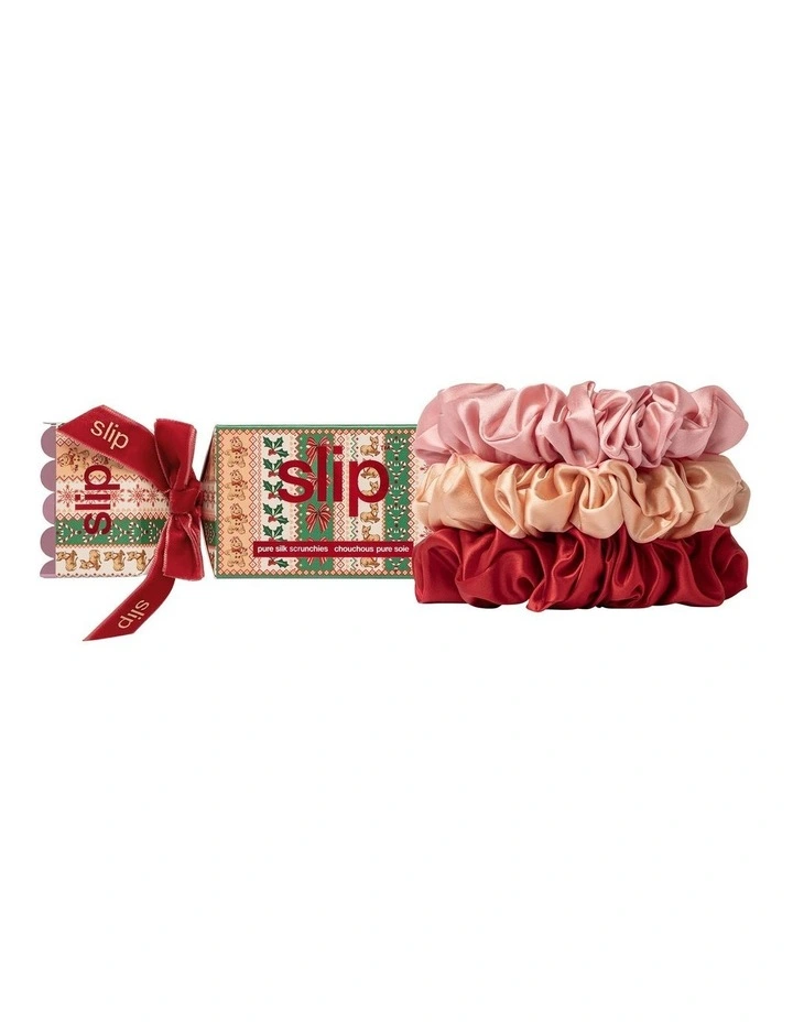 Pure Silk Large Scrunchie Cracker Set of 3 in Eadie image 1