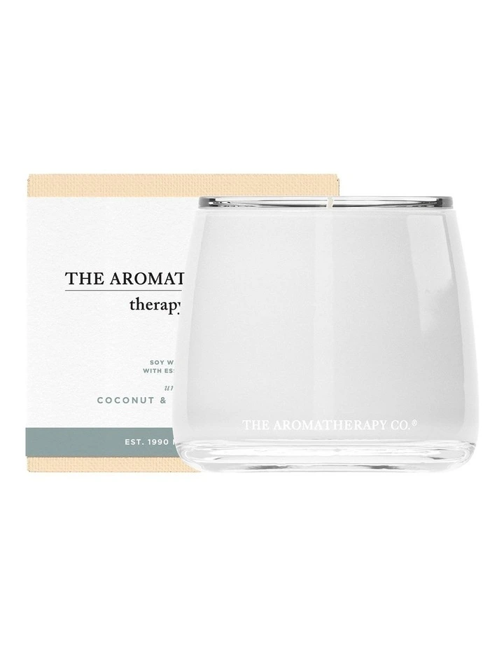 Therapy Unwind Coconut & Water Flower Candle image 1
