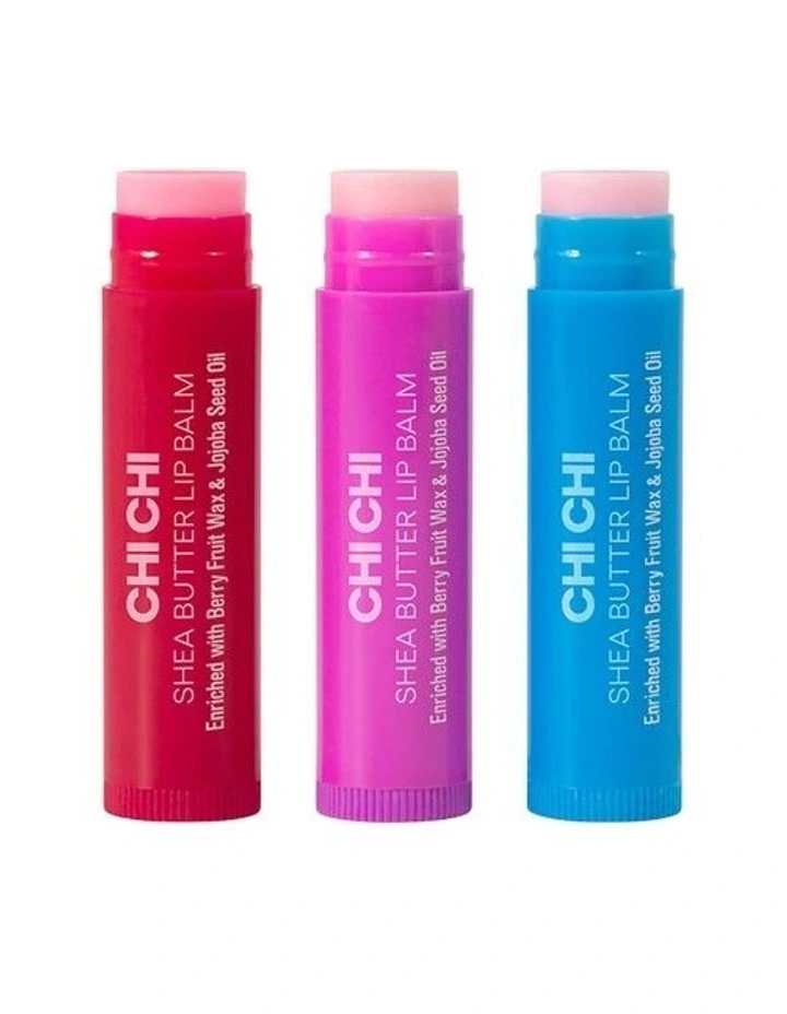 Chi Chi Shea Butter Trio Lip Balm In Cherry, Grape and Blueberry image 2
