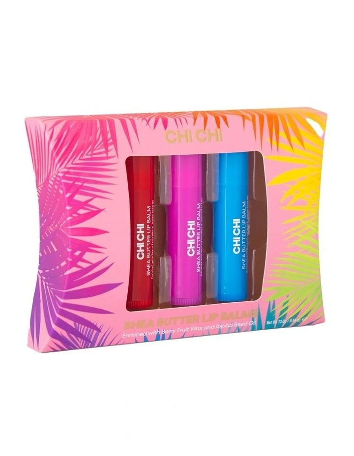 Chi Chi Shea Butter Trio Lip Balm In Cherry, Grape and Blueberry image 3