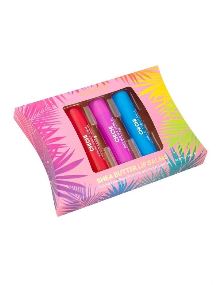 Chi Chi Shea Butter Trio Lip Balm In Cherry, Grape and Blueberry image 4