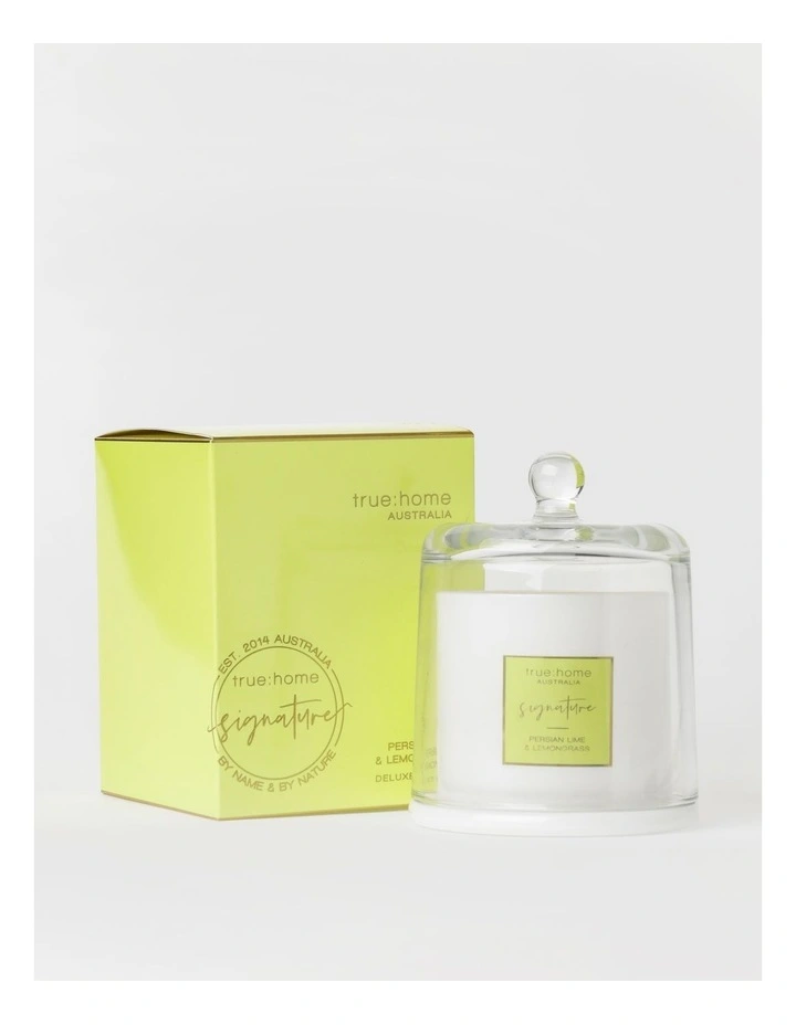 Persian Lime & Lemongrass Candle With Cloche image 1