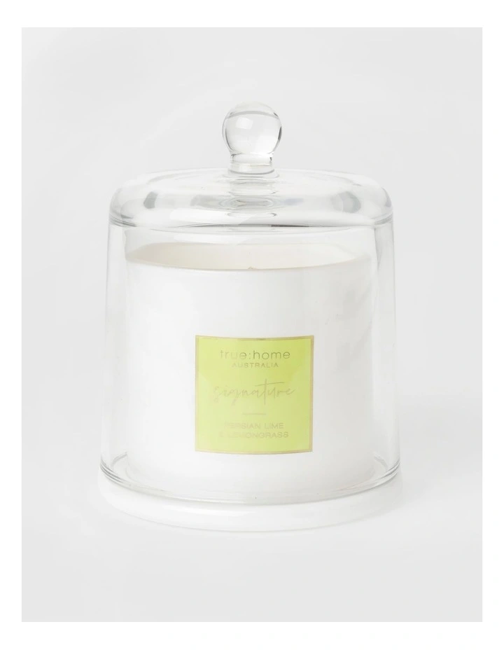 Persian Lime & Lemongrass Candle With Cloche image 2