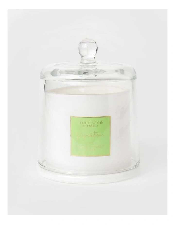 Island Coconut & Lime Candle With Cloche image 2