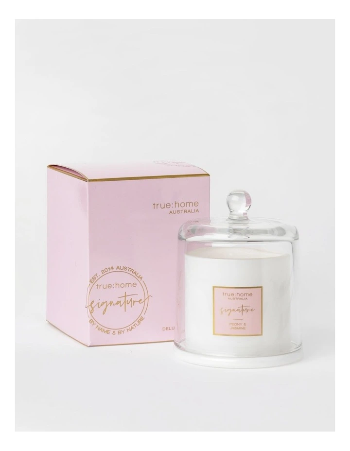 Peony & Jasmine Candle With Cloche image 1