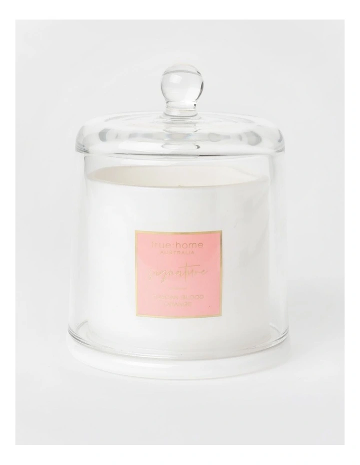 Tuscan Blood Orange Candle With Cloche image 2