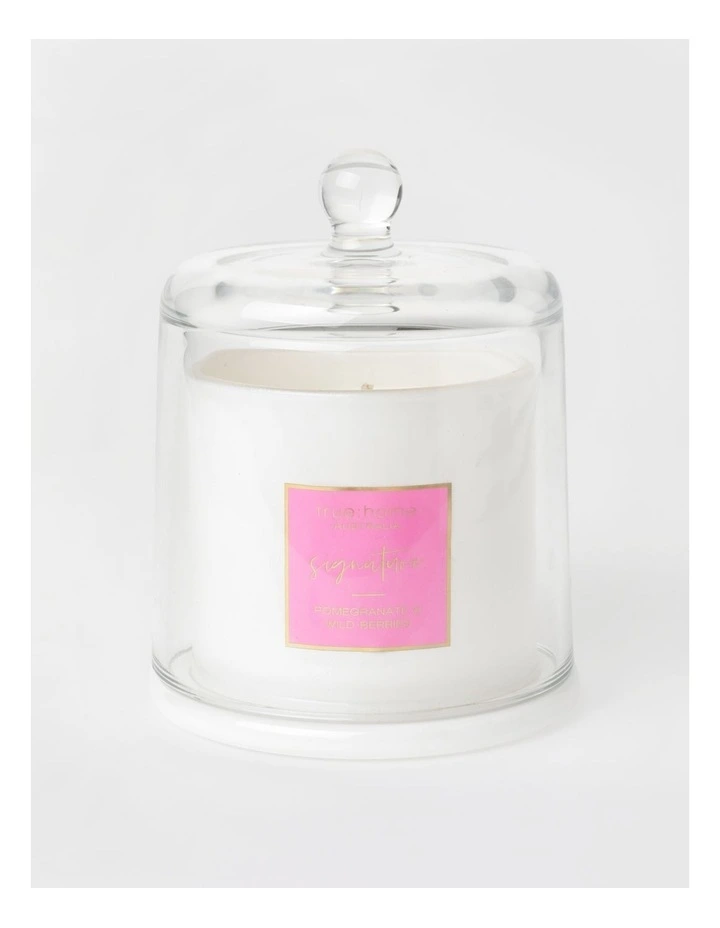 Pomegranate & Wild Berries Candle With Cloche image 2