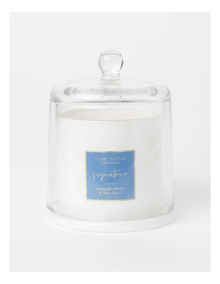 English Pear & Sea Salt Candle With Cloche image 2