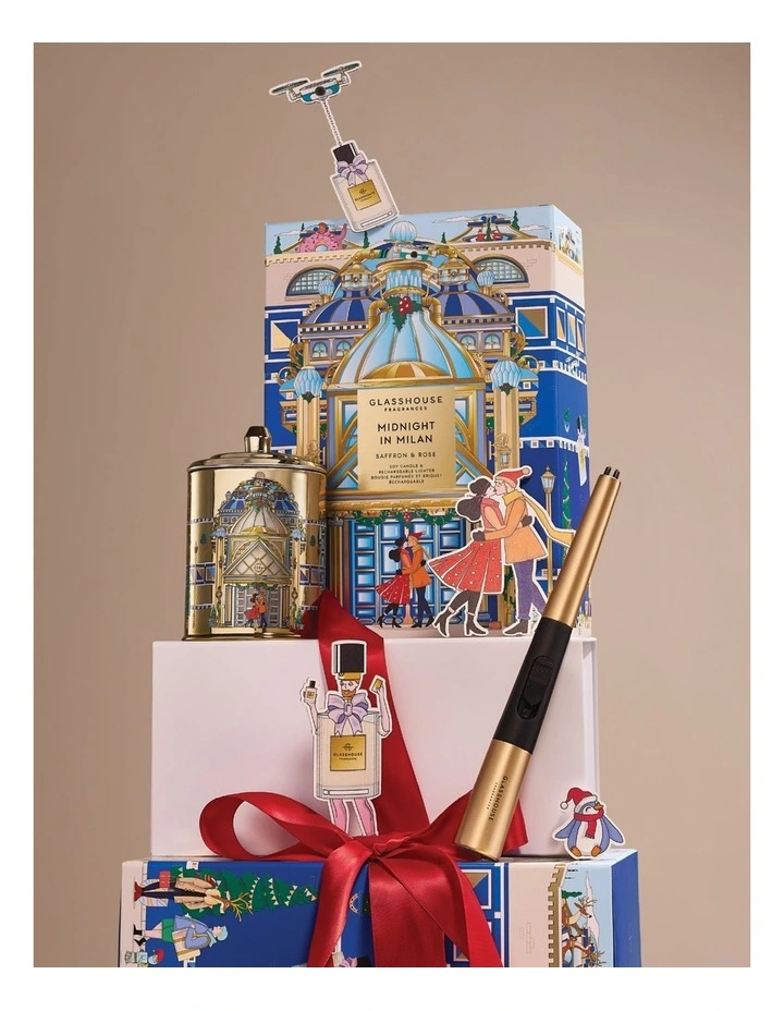 Midnight In Milan Soy Candle & Lighter Gift Set image 3