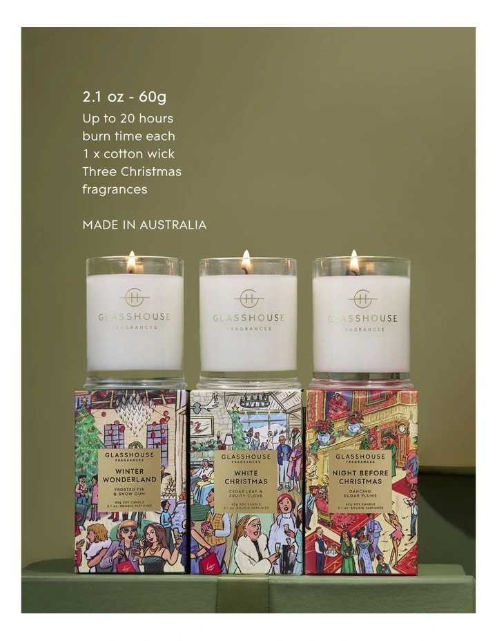 Christmas 3x60g Candle Trio image 2