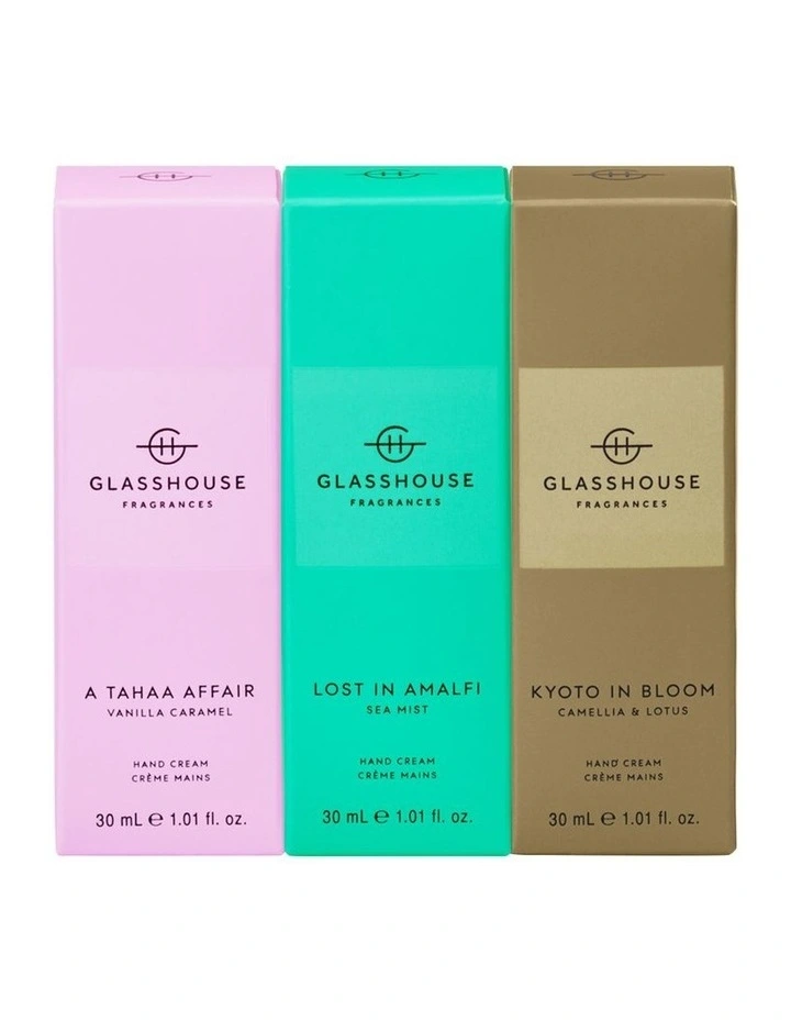 Kyoto, Amalfi, Tahaa 30mL Hand Cream Trio image 1