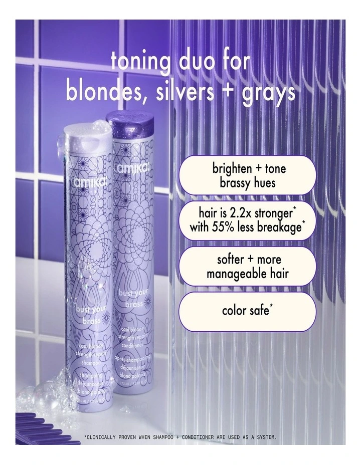 Bust Your Brass Cool Blonde Repair Cond 275ml image 2